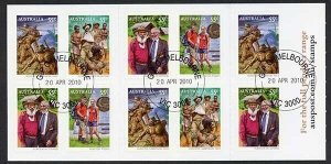 Australia SG3380b 2010 Kokoda Self-adhesive Booklet Pane Fine Used