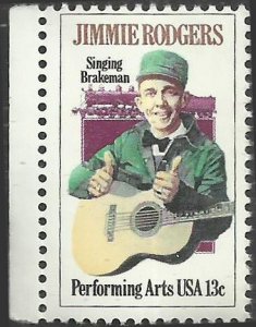 # 1755 MINT NEVER HINGED ( MNH ) JIMMIE RODGERS AND LOCOMOTIVE