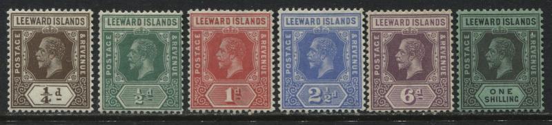 Leeward Islands KGV 1932 Die 1 values 1/4d to 1/ mint o.g.
