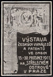 1911 Czechoslovakia Poster Stamp Exhibition Of Czech Inventions And Patents