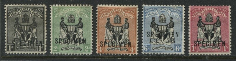 British Central Africa 1895 1d to 1/ overprinted SPECIMEN