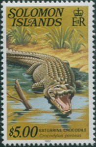 Solomon Islands 1979 SG403B $5 Estuarine Crocodile date imprint MNH