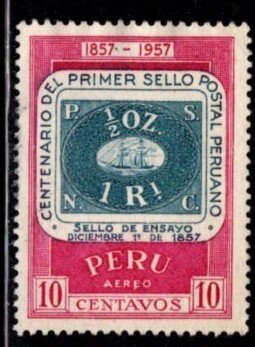 Peru - #C132 Postal Markings- Unused NG