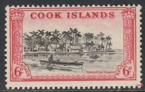 Cook Islands Scott 136 - SG155, 1949 Pictorial 6d MH*