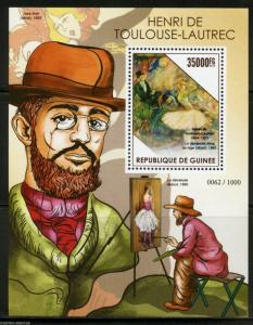 GUINEA 2015 HENRI DE TOULOSE-LAUTREC SOUVENIR SHEET  MINT NH