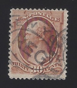 US #217 1888 Orange Brown Perf 12 Used F-VF SCV $130