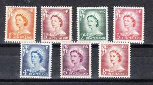 New Zealand Scott 306-312 Mint hinged (Catalog Value $21.70)