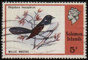 Solomon Islands 320 - Used - 5c Willie Wagtail (wmk: 373) (1976) (cv $0.70)