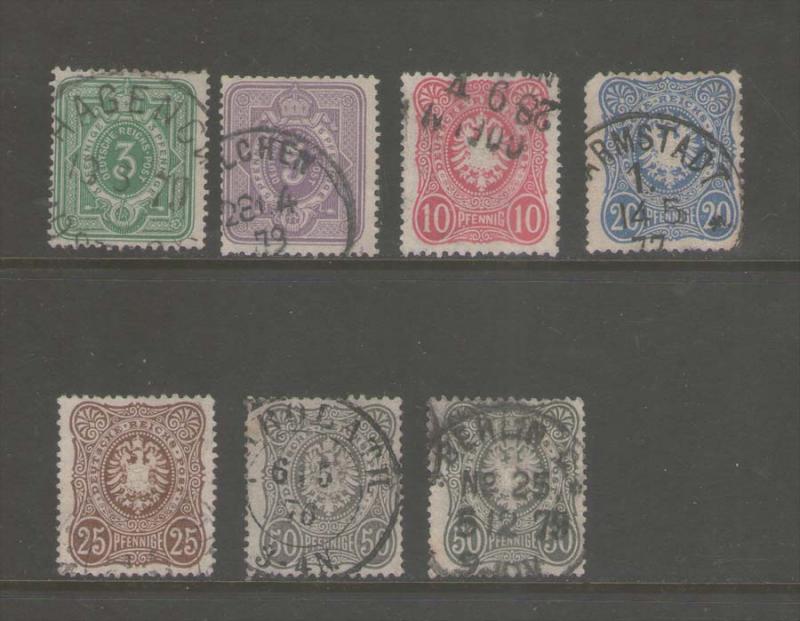 Germany 1875 Sc 29-35 set FU