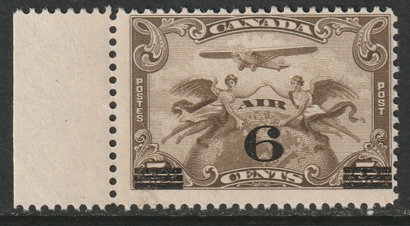 Canada Sc C3 air mail MLH with selvedge