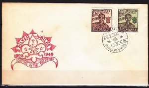Philippines, Scott cat. 528-529. Silver Jubille issue. First day cover. ^