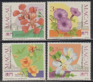 Macau 1991 Flowers and Parks Series I Stamps Set of 4 MNH