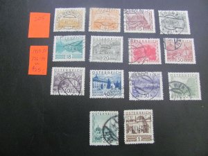 AUSTRIA 1929-30 USED SC 326-339 SET  XF $25 (205)