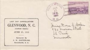 United States North Carolina Glenwood 1935 violet 4c-bar  1909-1935  Philatelic.