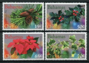Bahamas Christmas Stamps 2017 MNH Holly Ivy Poinsettia Plants Flowers 4v Set