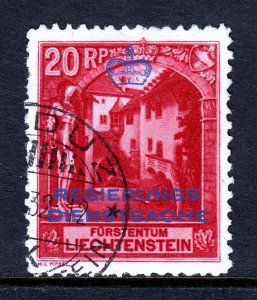 Liechtenstein - Scott #O3 - Used - Thin speck, pulled perfs at left - SCV $15