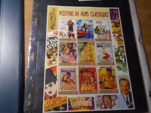 Gabon  Unlisted   Movies  MNH   complete  sheet