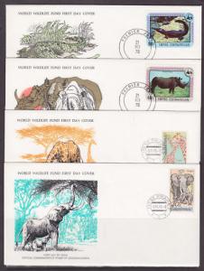 Worldwide Collection - 1976-1978 WWF Official FDC-s, 55 different