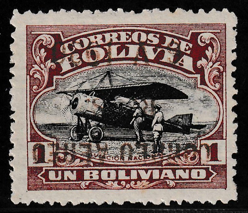 Bolivia 1930 SC C23a Mint Inverted Surcharge 