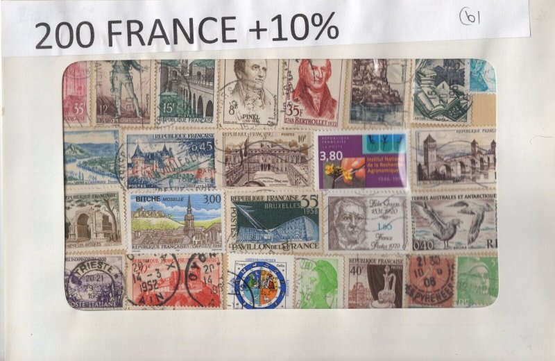 A Nice Selection Of 200 Mixed Condition Stamps From France  #02 FRAN200