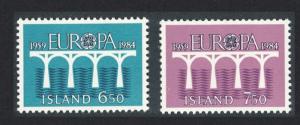 Iceland Europa CEPT 25th Anniversary 2v SG#643-644