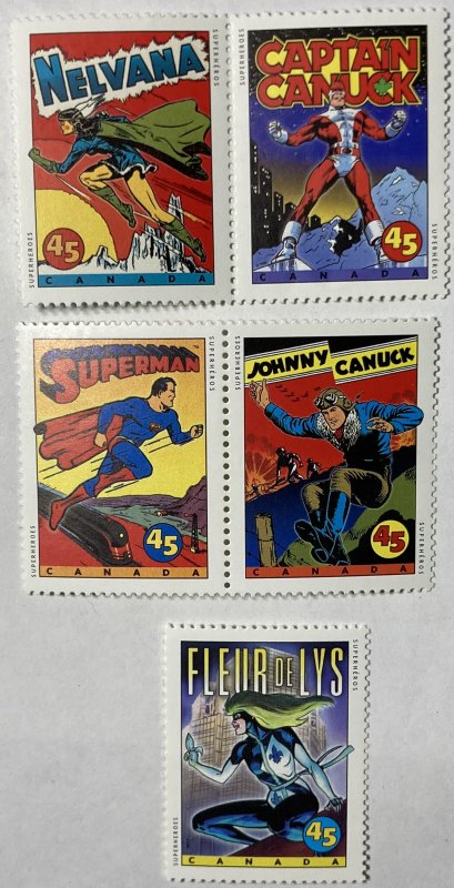 CANADA 1995 #1579-1583 Comic Book Superheroes - MNH