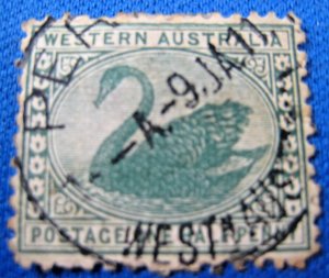 WESTERN AUSTRALIA 1905  -  SCOTT #89  -  USED     (jps3)