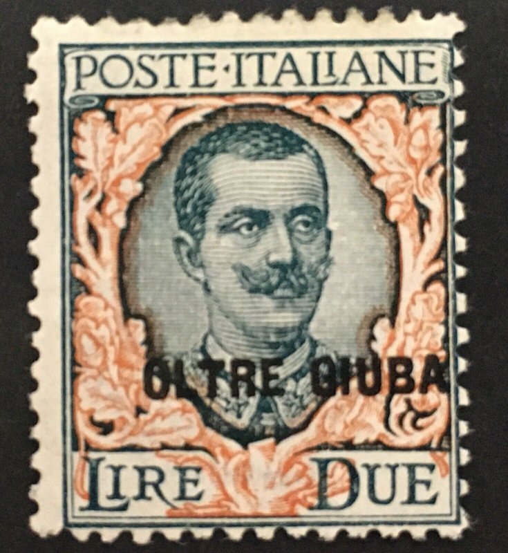 Italy Oltre Giuba n.13 cv 265$  MH* Variety moved overprint