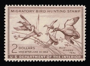 AFFORDABLE GENUINE SCOTT #RW20 VF-XF MINT OG LH 1953 FEDERAL DUCK STAMP #19402