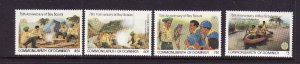 Dominica-Scott#777-80-Unused NH set-Boy Scouts-1982-