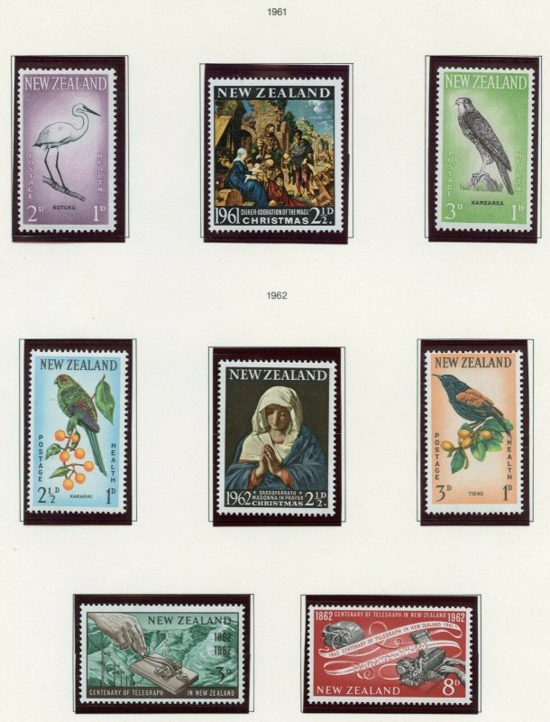 NEW ZEALAND 1961/66  SELECTION  ON PAGES MINT NH SCOTT $198.00