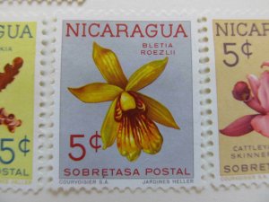 Nicaragua 1962 Orchids 5c fine mng postal tax stamp A11P11F99