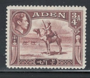 Aden 1939 King George VI & Camel Corpsman 3/4a Scott # 17 MH