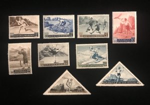 San Marino, Scott 327-334 & C90, MH, complete set of 9