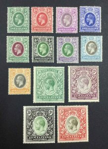 MOMEN: SOMALILAND SG #60-72 1912-21 MINT OG H £350 LOT #64597