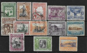 SIERRA LEONE SG168/80 1933 ABOLITION OF SLAVERY SET USED