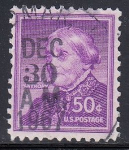 United States 1955 Sc#1051 Susan B. Anthony, Women's rights activist Used