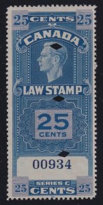 Canada Revenue (Federal), van Dam FSC23a, used, Double Silver Overprint