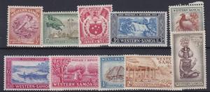 SAMOA  1952  S G 219 - 228  SET OF 10  MNH  