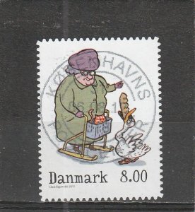 Denmark  Scott#  1573  Used  (2011 Woman Feeding Duck)