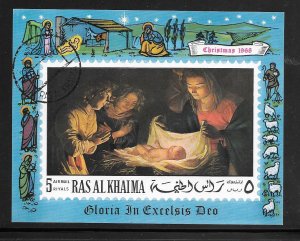 Ras Al-Khaima 1968 Souvenir Sheet (12459)