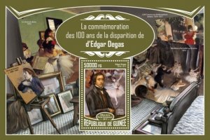 Guinea - 2017 Artist Edgar Degas - Stamp Souvenir Sheet - GU17306b