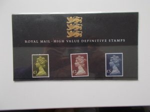 1977 High Value Machins £1, £2 & £5 In Scarce Presentation Pack no 13 Cat £180