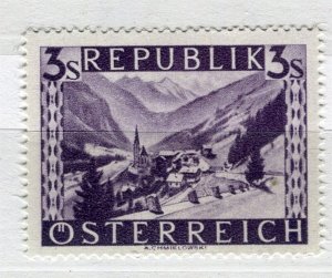 AUSTRIA; 1947 early Landscapes issue fine Mint hinged 3s. value