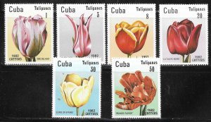 Cuba 2494-2499 Tulips set MNH