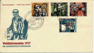 GERMANY 1957 MINE WORKERS FDC 
