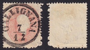 Austria - 1860 - Scott #14 - used - GALLIGNANA pmk Croatia