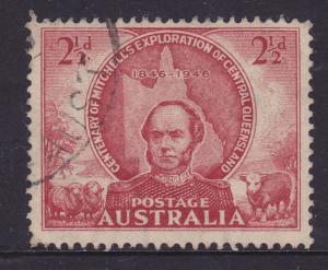 Australia -1946 -Cent Mitchell's Exploration 2 1/2d used