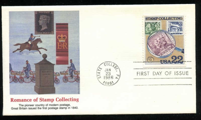 US 2200 US / Sweden Stamp Collecting UA Fleetwood cachet FDC