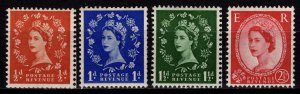 Great Britain 1952-54 Elizabeth II Def., Wmk Tudor Crown, Part Set [Unused]